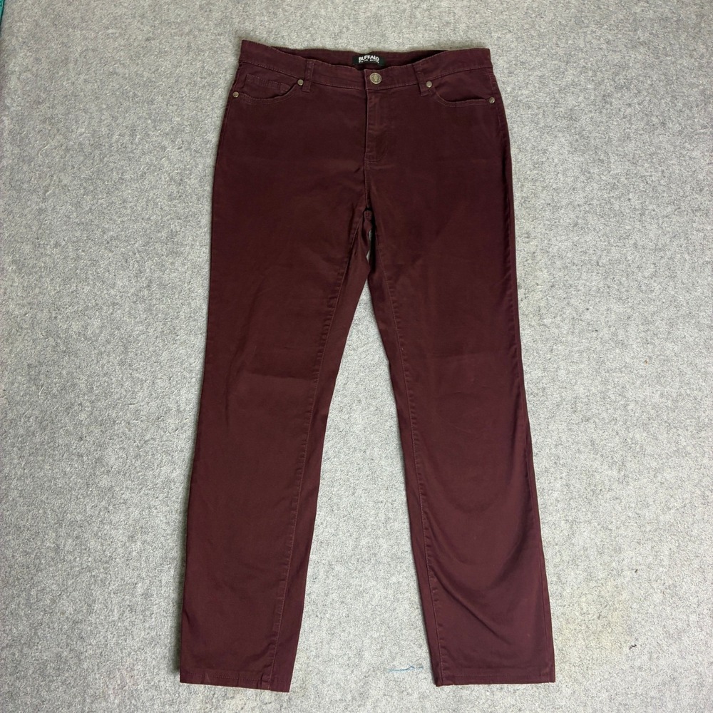 Buffalo David Bitton Size 8/29 32x27 Hope Mid-Rise Skinny Pants Burgundy Maroon
